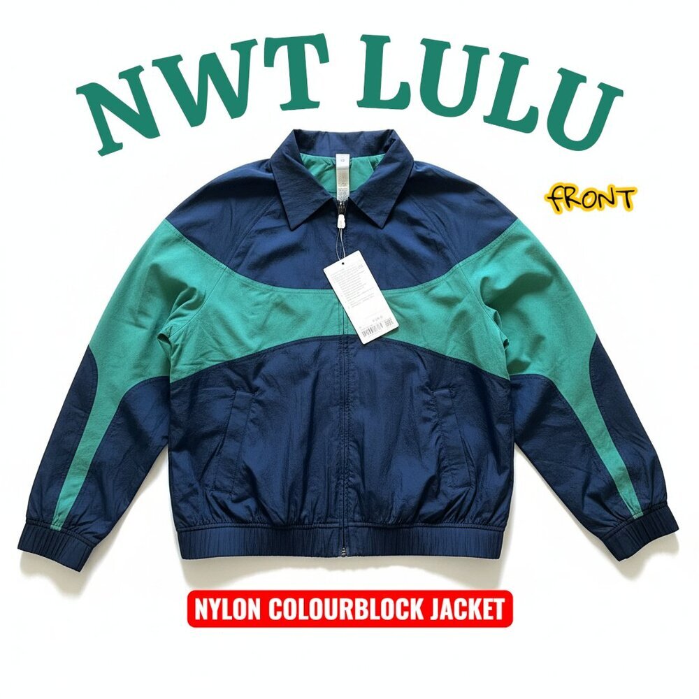 🍋Lululemon Colourblock Collared Jacket - NWT - CLBL/RCGR 🚦