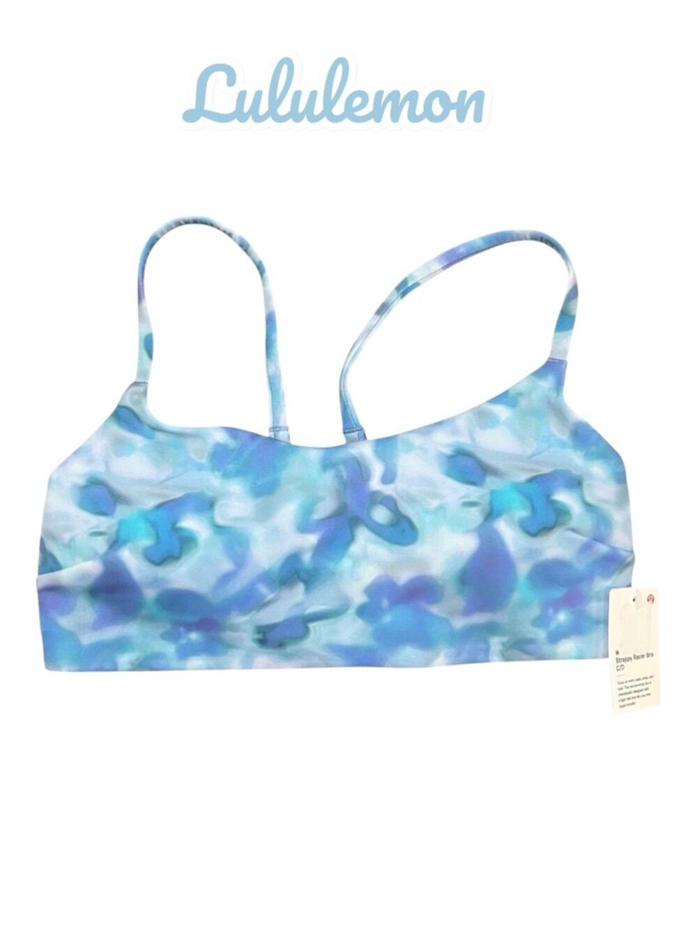 🍋Lululemon Wunder Train Strappy Racer Bra 💙🏎️