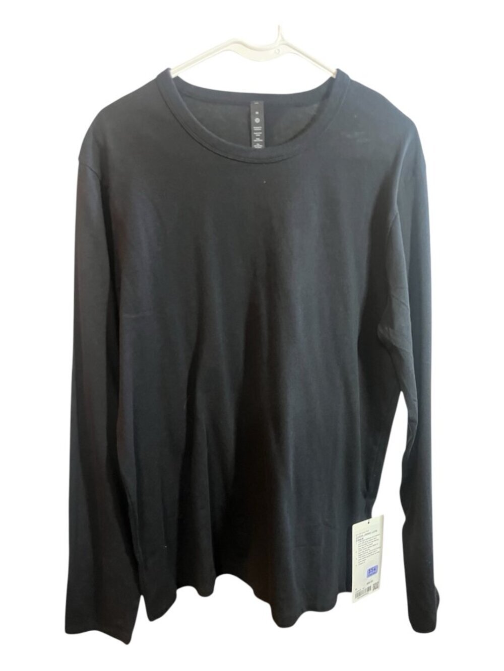 🌟 Lululemon Men's Cotton Jersey Long Sleeve - NWT - Black - Size M 🖤