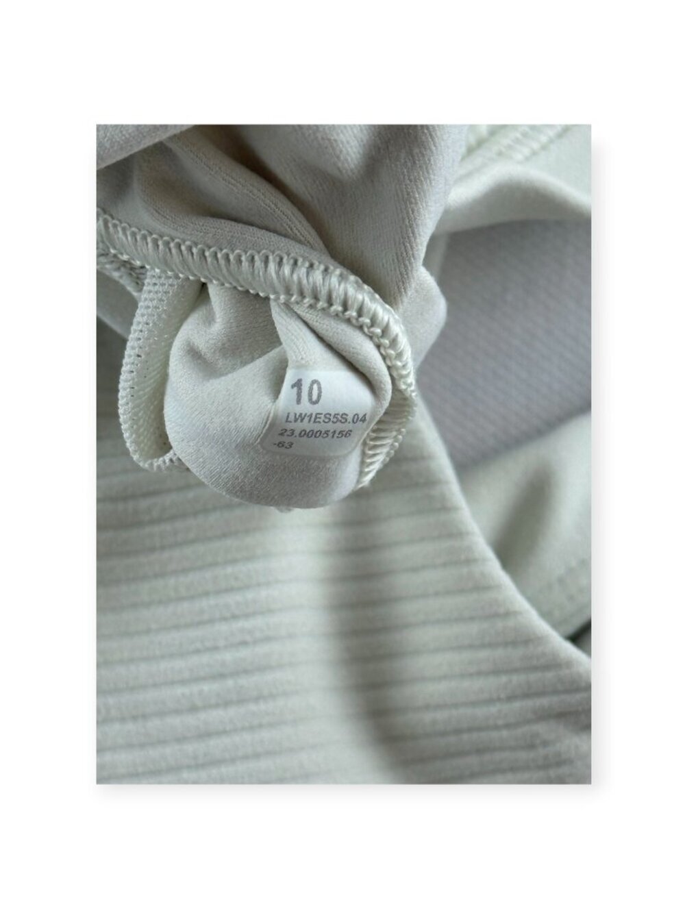 🌟 Lululemon Ribbed Nulu Asymmetrical Yoga Tank Top - Bone - Size 10 🦴