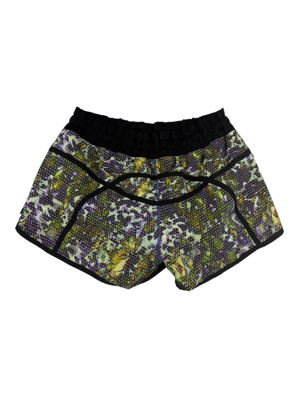 🍋Lululemon Speed Shorts - Retired Print - Moody Mirage - Size 6 💜💚