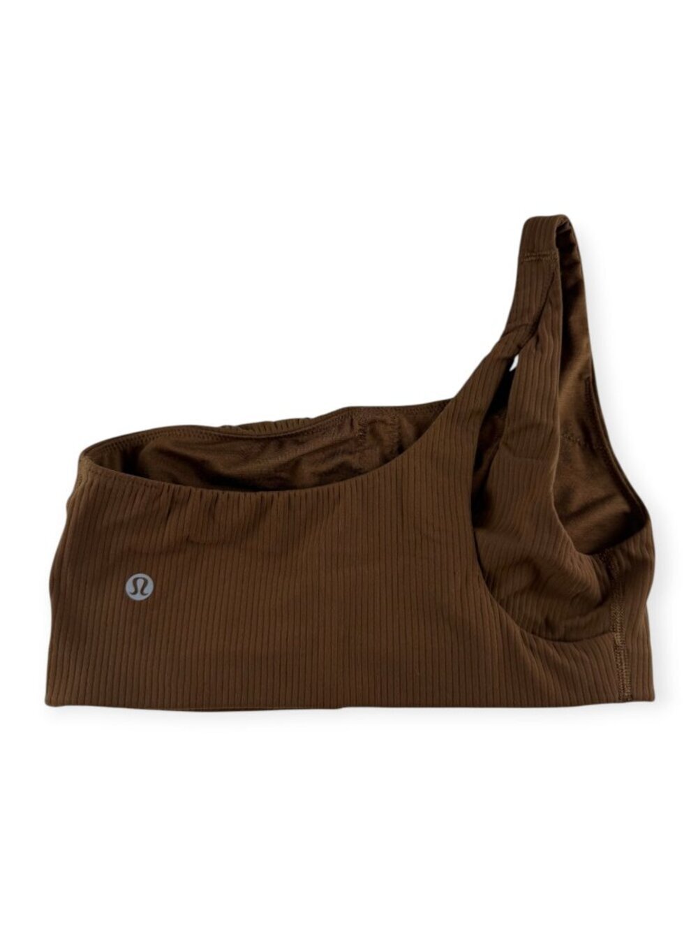 🌟 Lululemon Ribbed Nulu Asymmetrical Yoga Bra *Light Support, A/B Cup - Java -