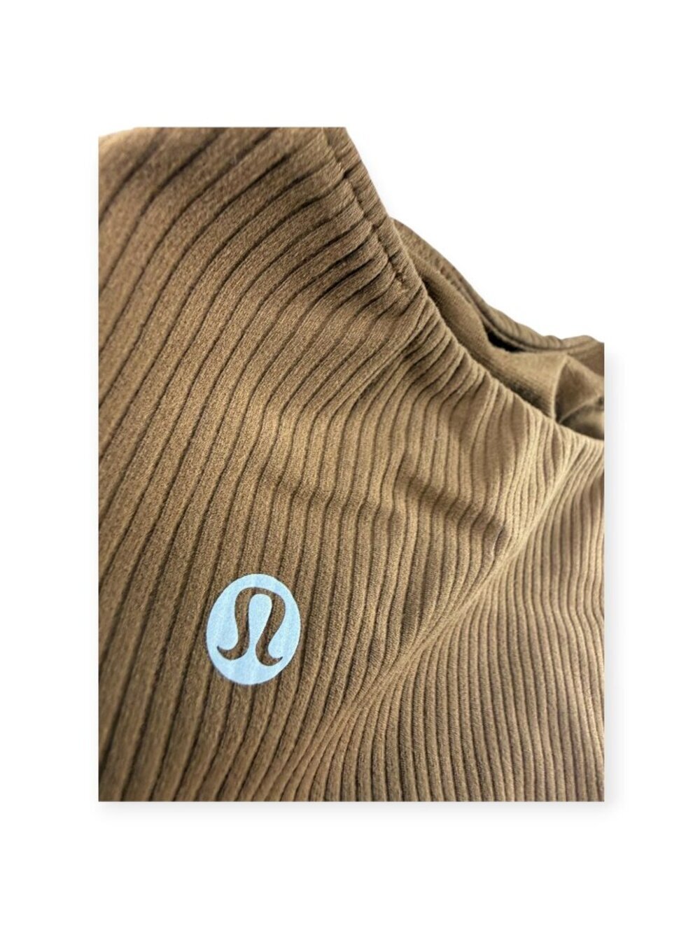 🌟 Lululemon Ribbed Nulu Asymmetrical Yoga Bra *Light Support, A/B Cup - Java -