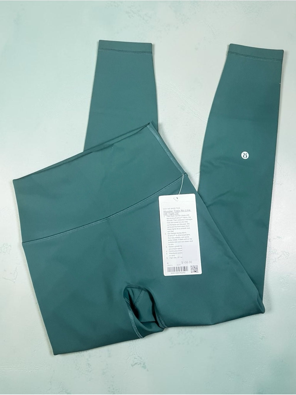 🍋Lululemon Wunder Train No-Line HR Tight 25" - NWT - Deep Marina - Size 4 🌊