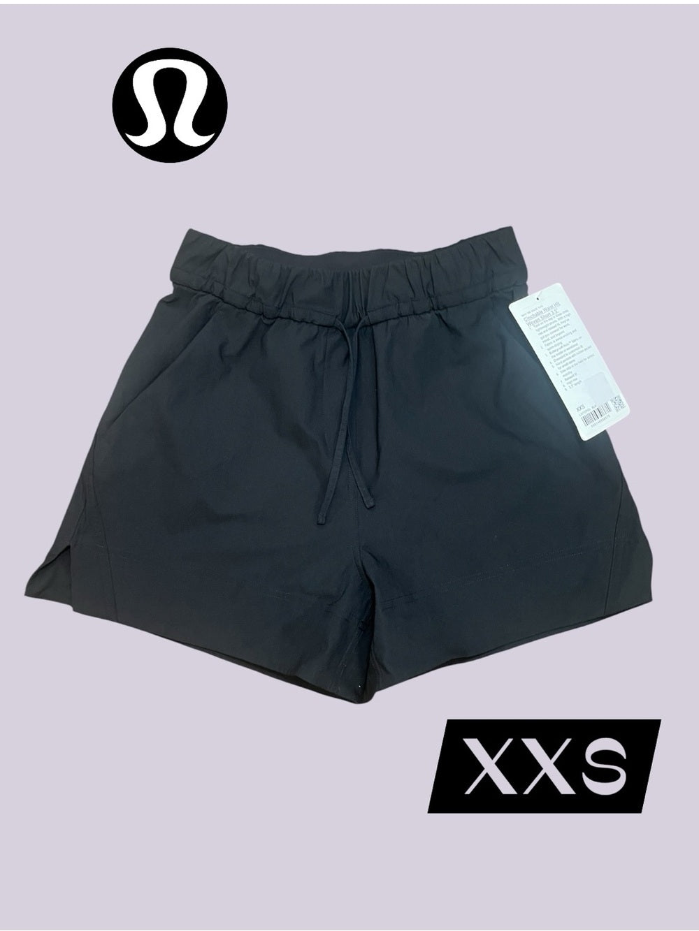 🍋Lululemon Cinchable Waist HR Woven Shorts 3.5" - NWT - Black - Size XXS 🖤