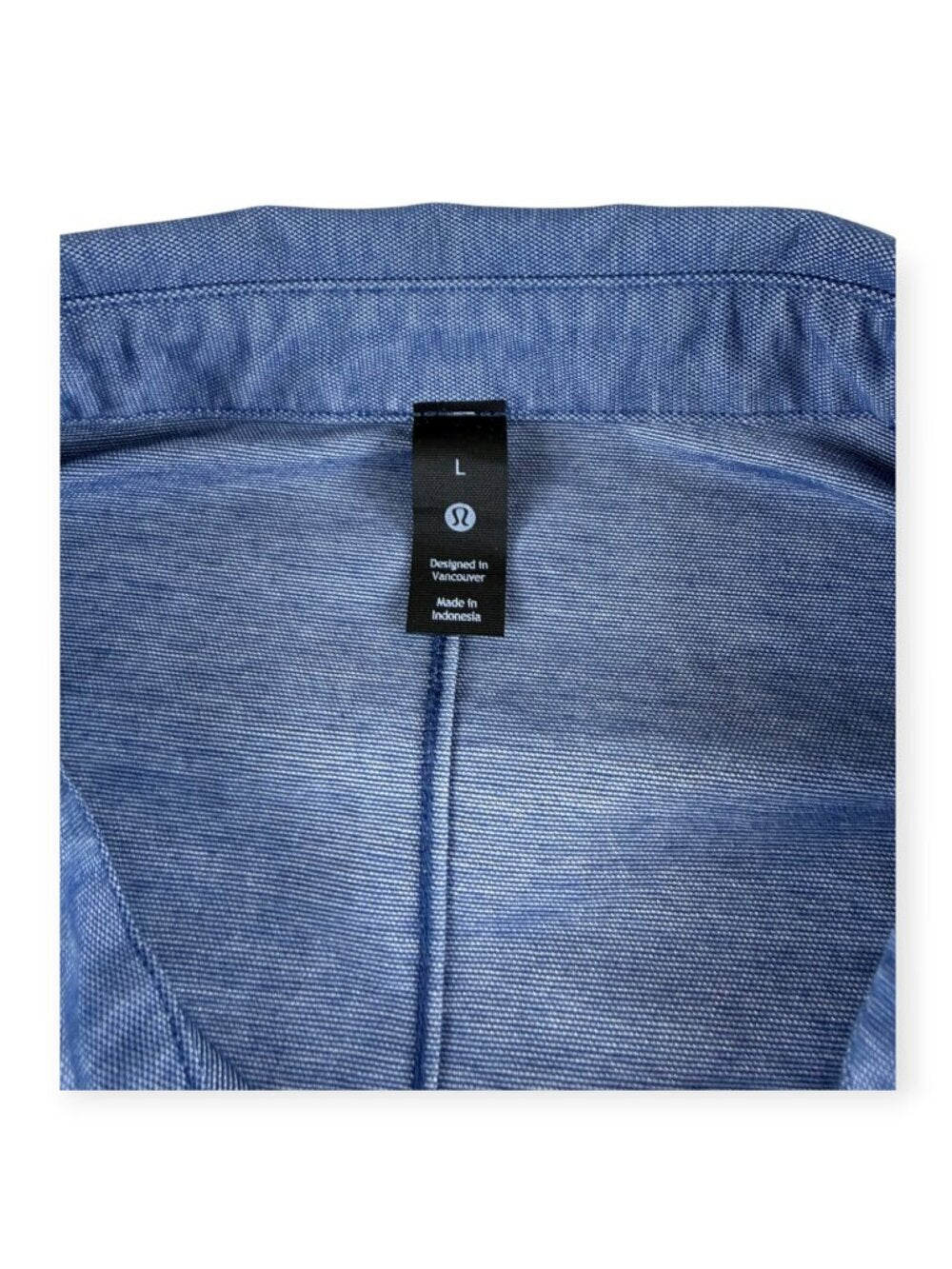 🌟 Lululemon Commission Long Sleeve Shirt - River Blue Enzyme Dye - Size L 🖤