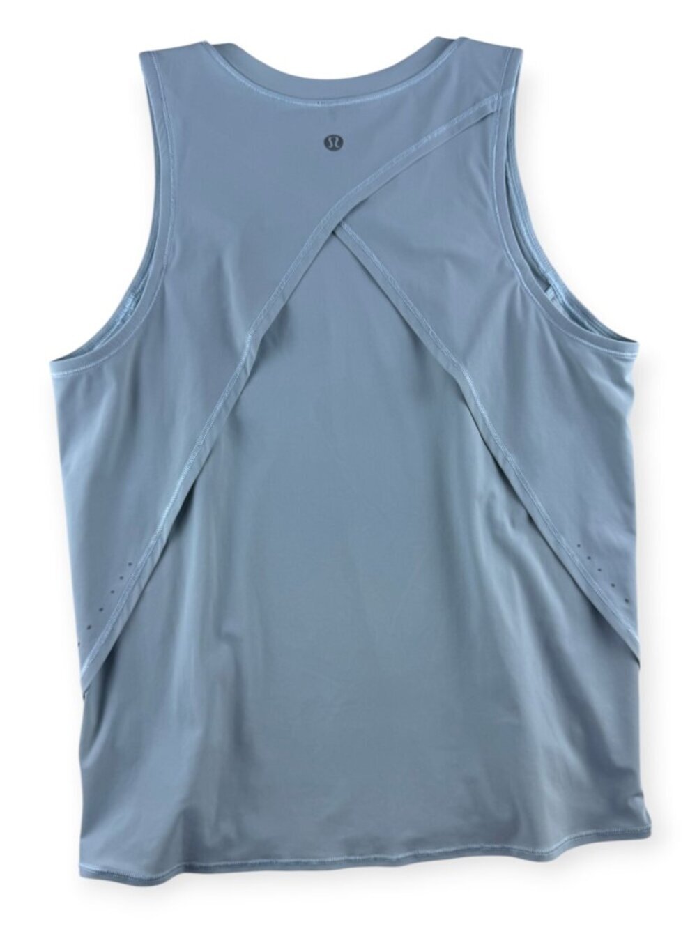 🌟 Lululemon Fold-Over Running Tank Top - Powder Blue - Size M 6/8 🖤