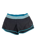 🍋Lululemon Run: Speed Short - Like New - Coal Surge Wee Stripe Surge - Size 6 🩵
