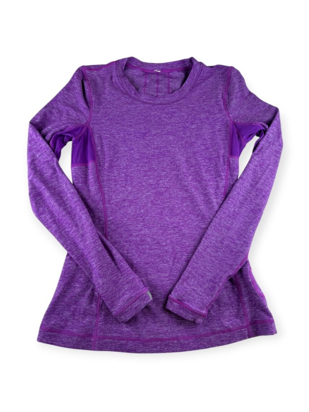 🌟 Lululemon Run Dash Long Sleeve Ruffle Back - Heathered Purple - Size L 🖤