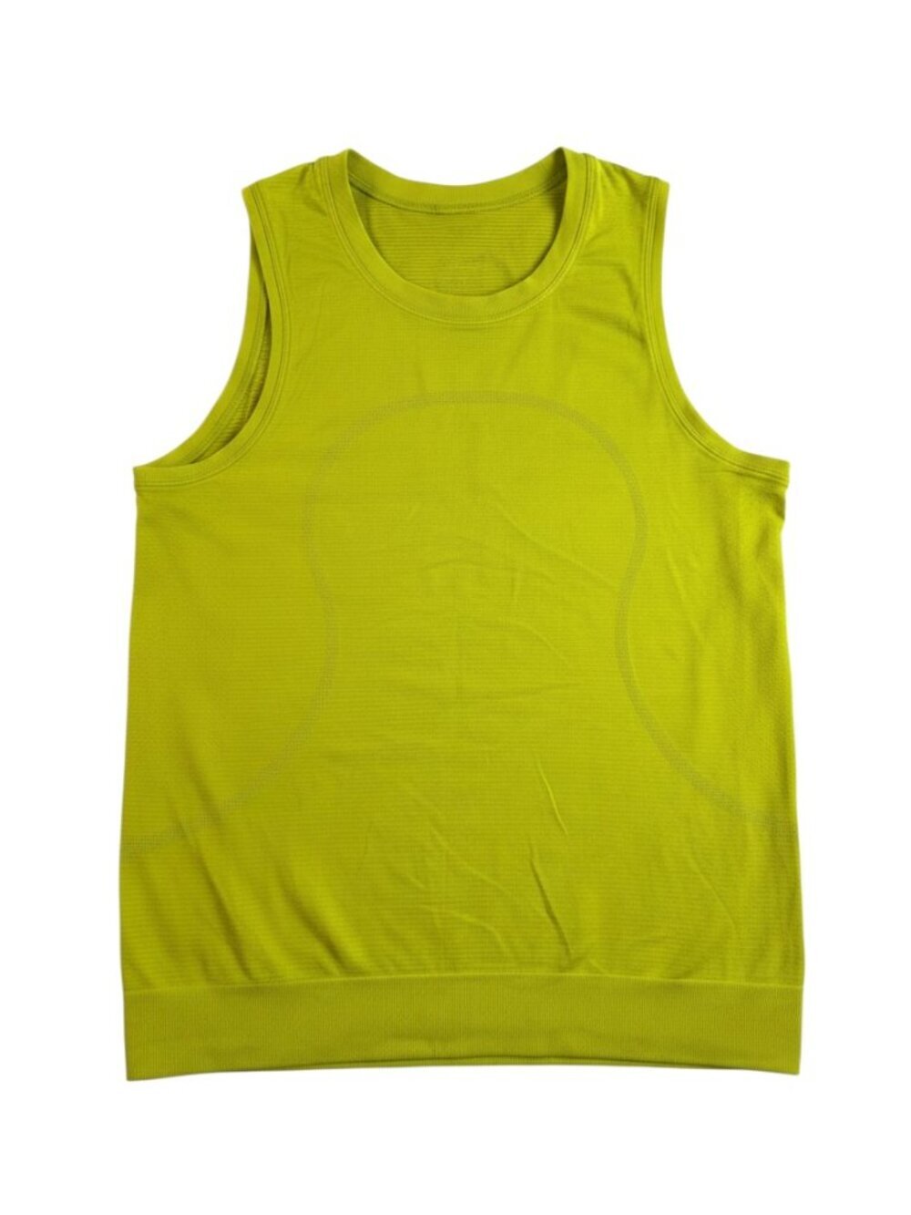 🌟 Lululemon Crew Neck Seamless Tank - Like New - Chartreuse Green - Size 12 🥑