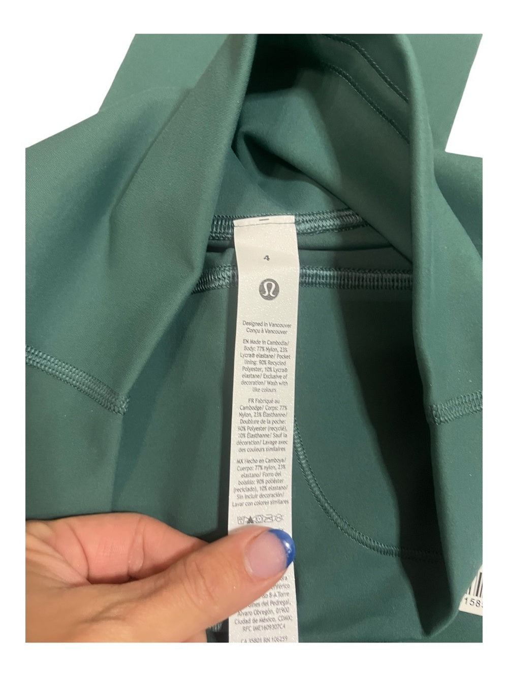 🍋Lululemon Wunder Train No-Line HR Tight 25" - NWT - Deep Marina - Size 4 🌊