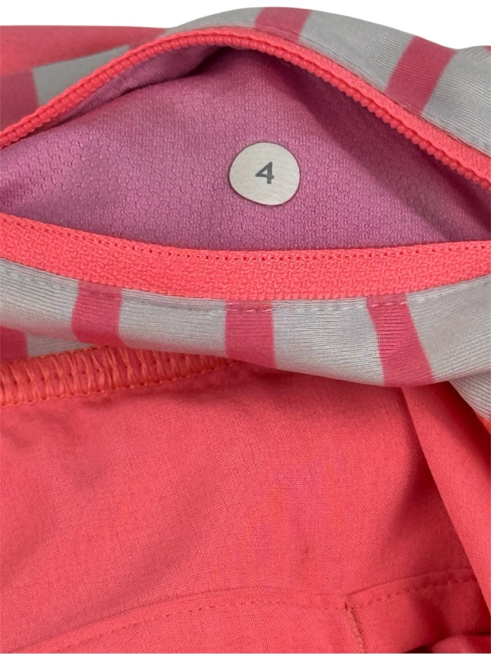 🍋Lululemon Speed Short 2.5” - Quiet Stripe Butter Pink/Electric Coral - Size 4