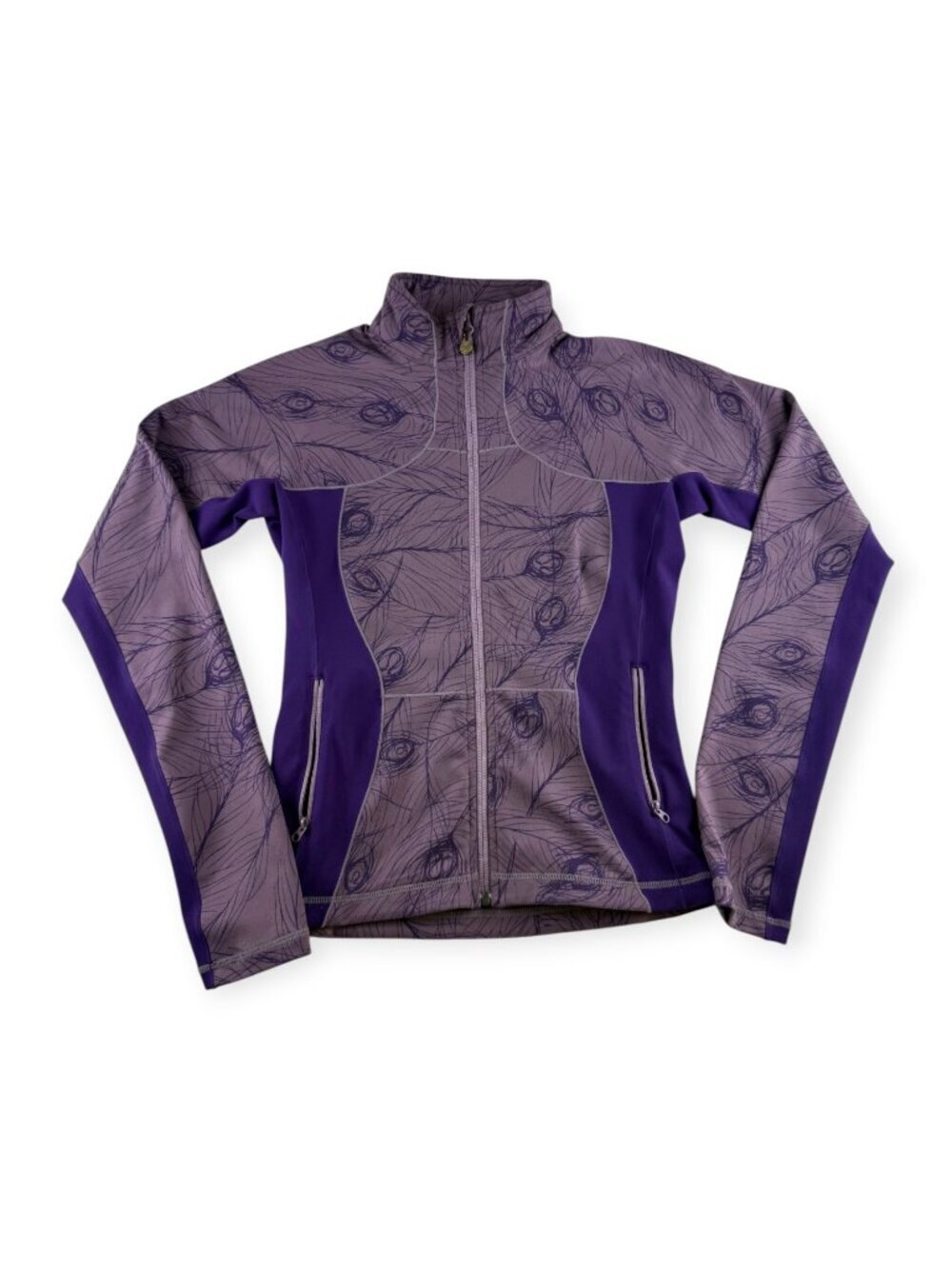 🌟 Lululemon Define Jacket - Peacock Feather Print - Purple - Size 6 🖤