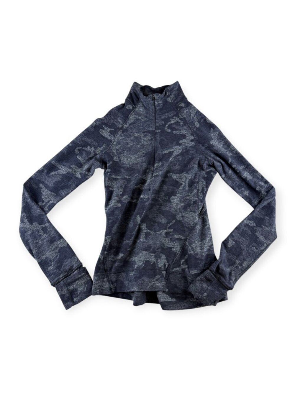 🌟 Lululemon Outrun the Elements 1/2 Zip - Incognito Camo HTR Black - Size 4 🖤