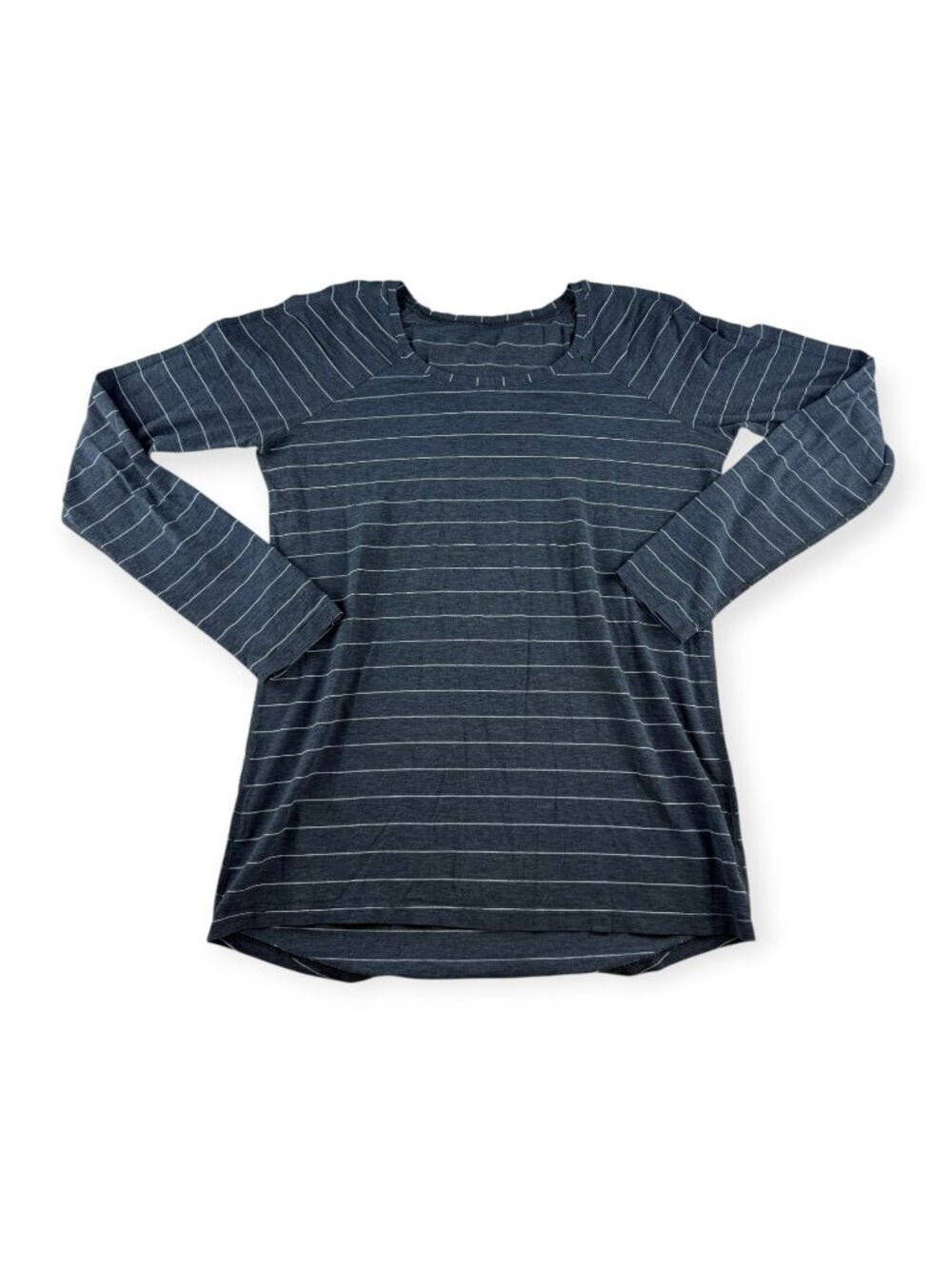 🌟 Lululemon Love Long Sleeve - Short Serve Stripe Heathered Medium Grey/White