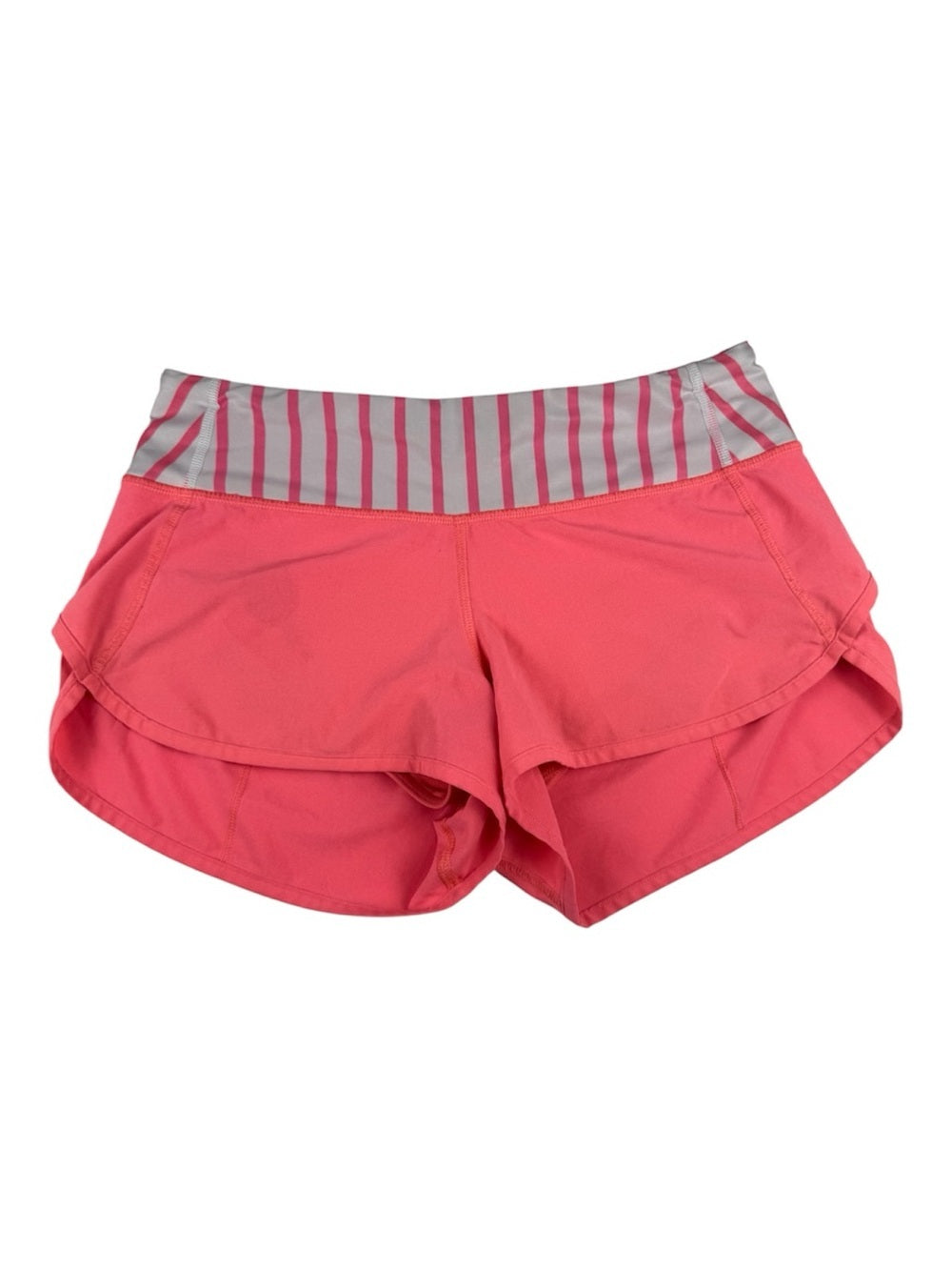 🍋Lululemon Speed Short 2.5” - Quiet Stripe Butter Pink/Electric Coral - Size 4