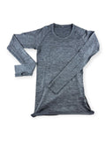 🌟 Lululemon Swiftly Tech Long Sleeve Crew - Slate/White - Size M/8 🖤
