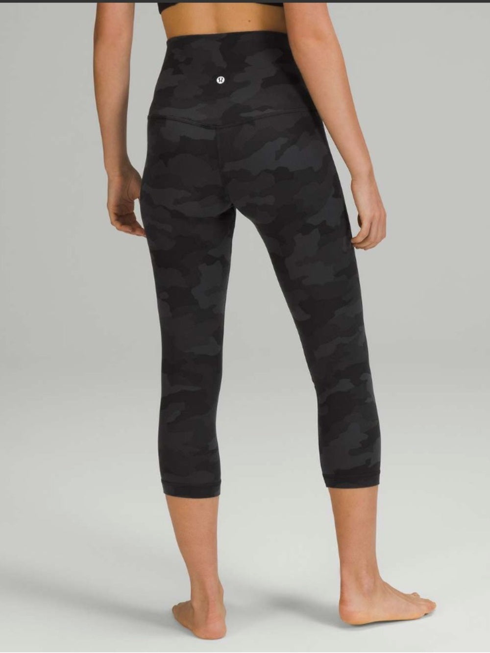 🍋 Lululemon Align Super-HR Crop 21” - Heritage 365 Camo Deep Coal - Size 6 ♣️