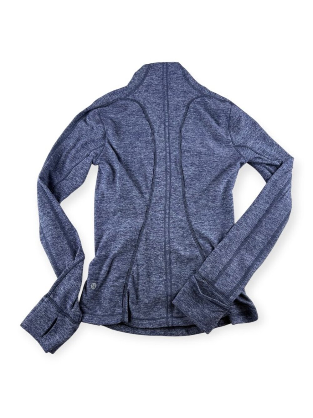 🌟 Lululemon Run Briskly 1/2 Zip - Heathered Cadet Blue - Size 4 🖤