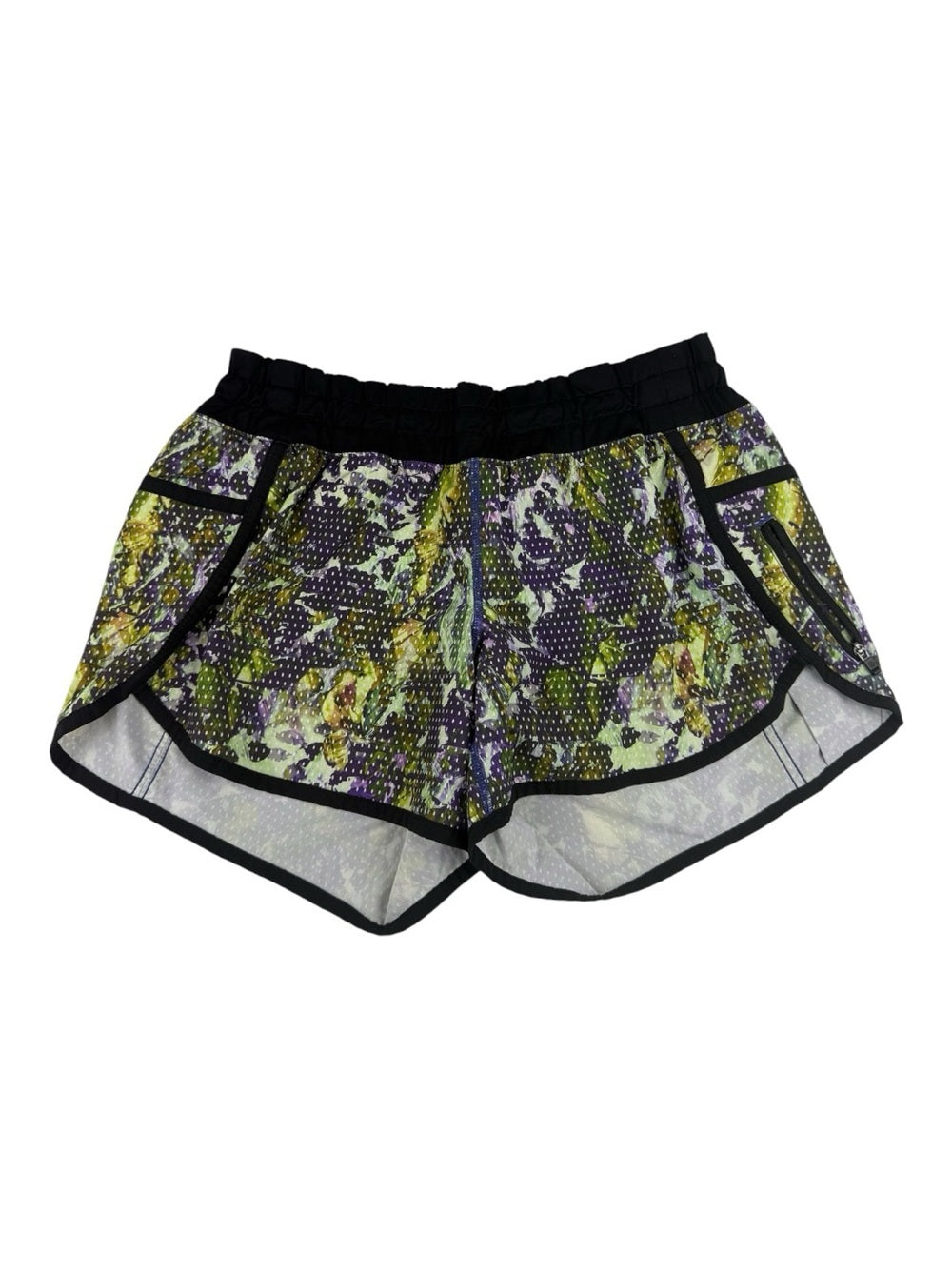 🍋Lululemon Speed Shorts - Retired Print - Moody Mirage - Size 6 💜💚
