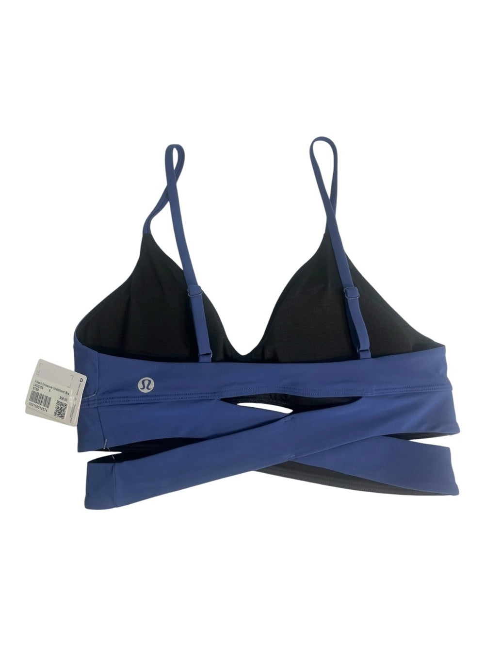 🍋Lululemon V-Neck Crossover Underband Bra - NWT - Gatsby Blue - Size 6 💙