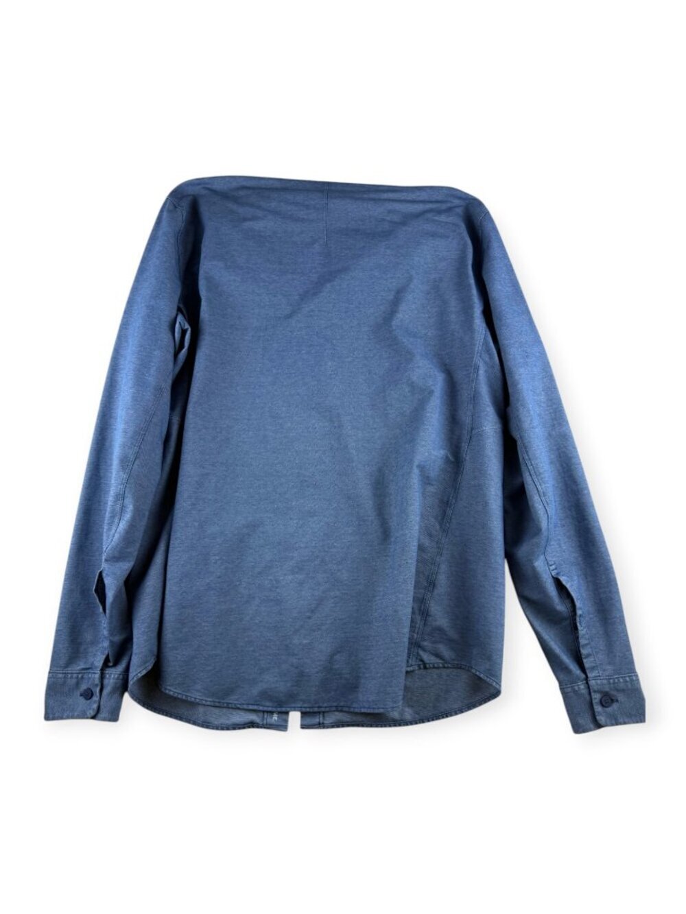 🌟 Lululemon Commission Long Sleeve Shirt - River Blue Enzyme Dye - Size L 🖤