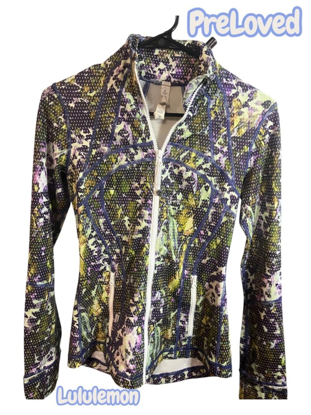 🍋Lululemon Define Jacket - Pre-Loved - Moody Mirage White Deep Navy - Size 4
